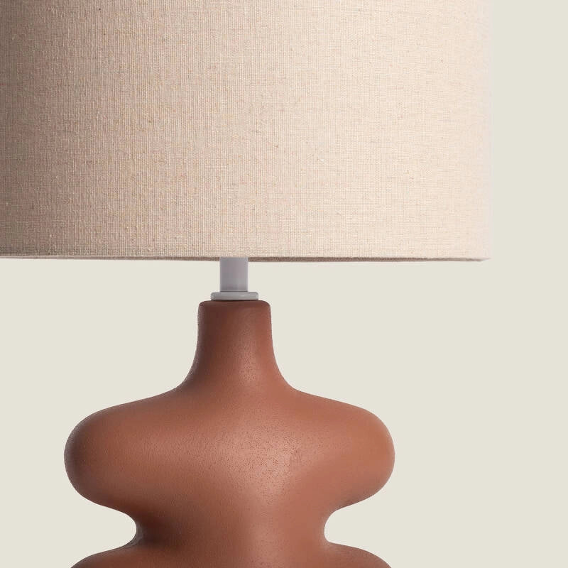 LÁMPARA DE MESA COLECCIÓN GEMI, ELABORADA A MANO CON CERÁMICA
