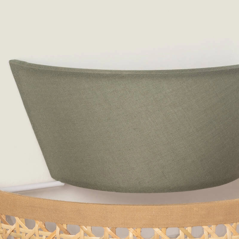 LÁMPARA DE PARED CERÉN, ELABORADA A MANO CON RATÁN NATURAL.