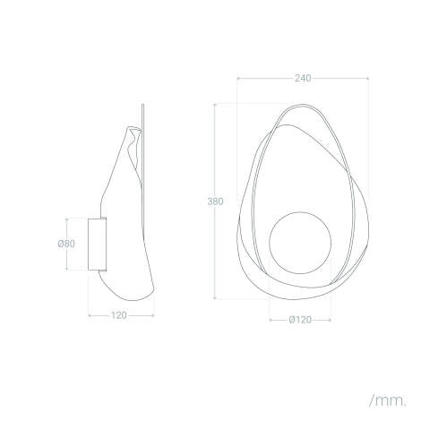 LÁMPARA DE PARED DE DISEÑO PREMIUM, IRIS.