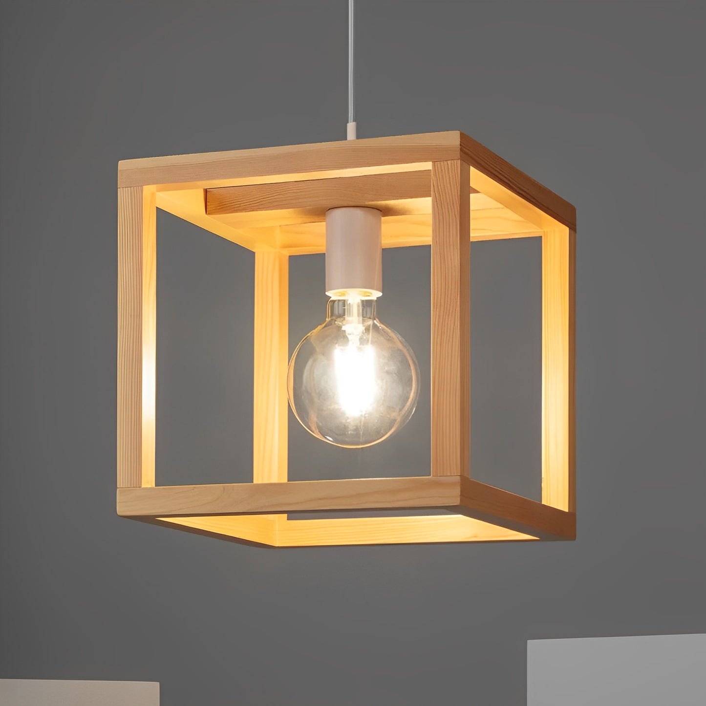 LÁMPARA COLGANTE COLECCIÓN ARHAT, ELABORADA A MANO CON MADERA