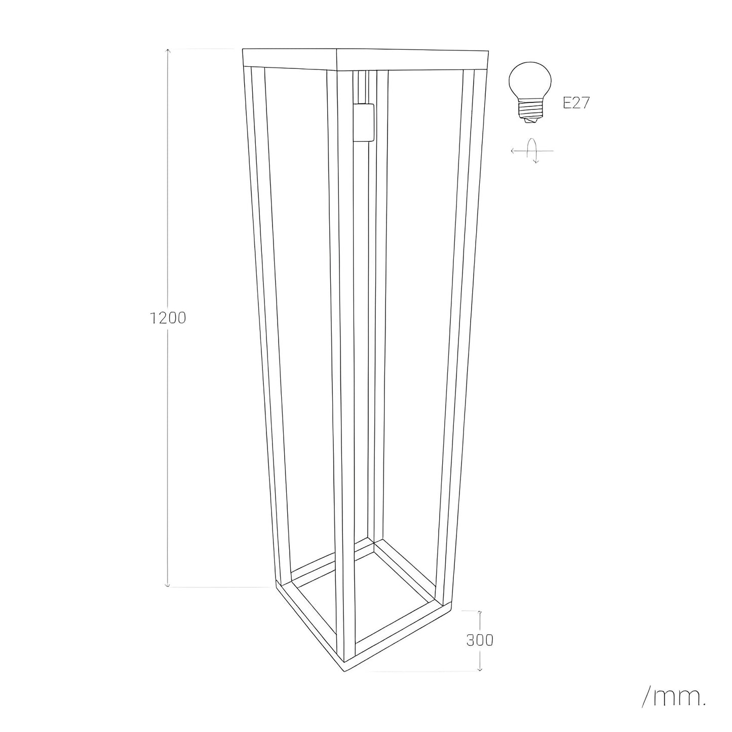 LÁMPARA DE PIE COLECCIÓN ARHAT, ELABORADA A MANO CON MADERA