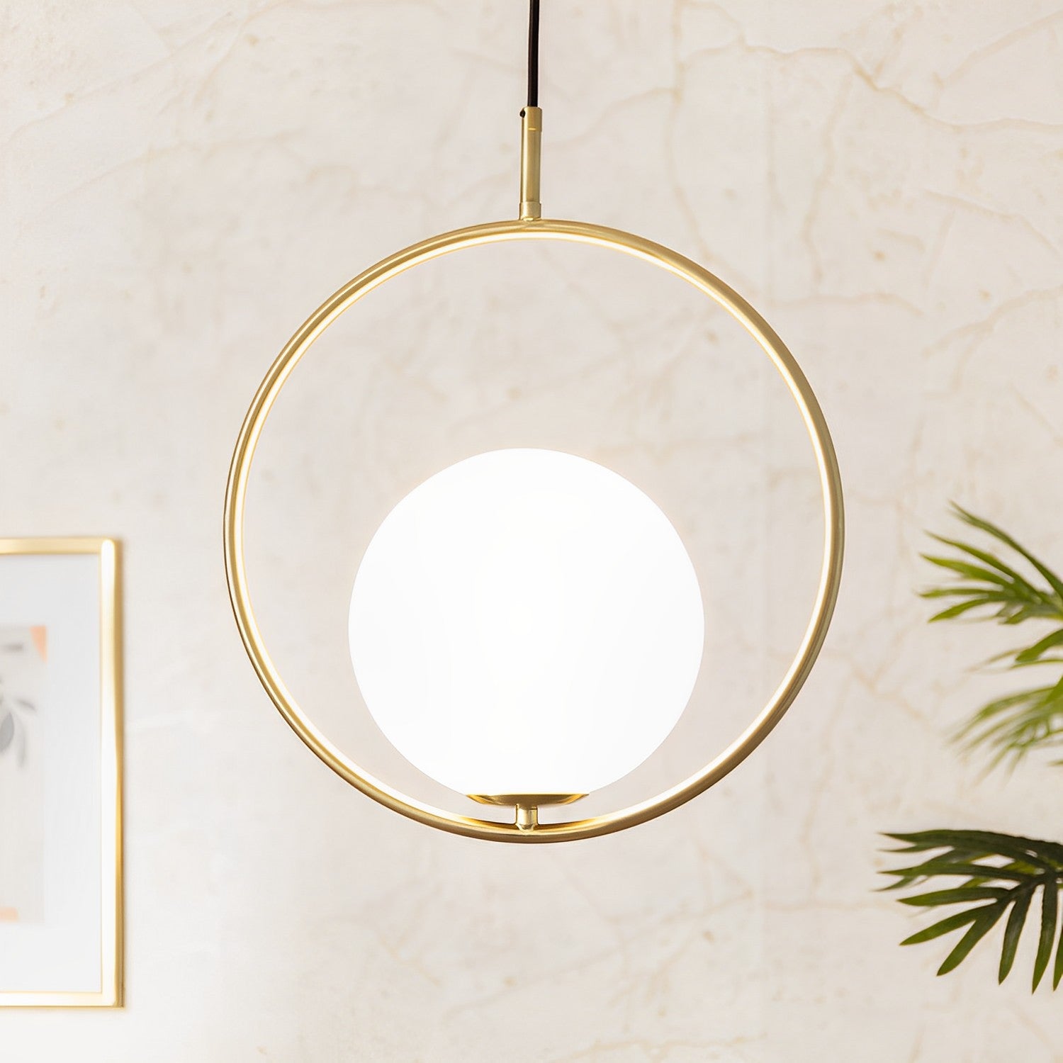 Lámpara Colgante | Cristal Opal | Diseño Moderno Premium