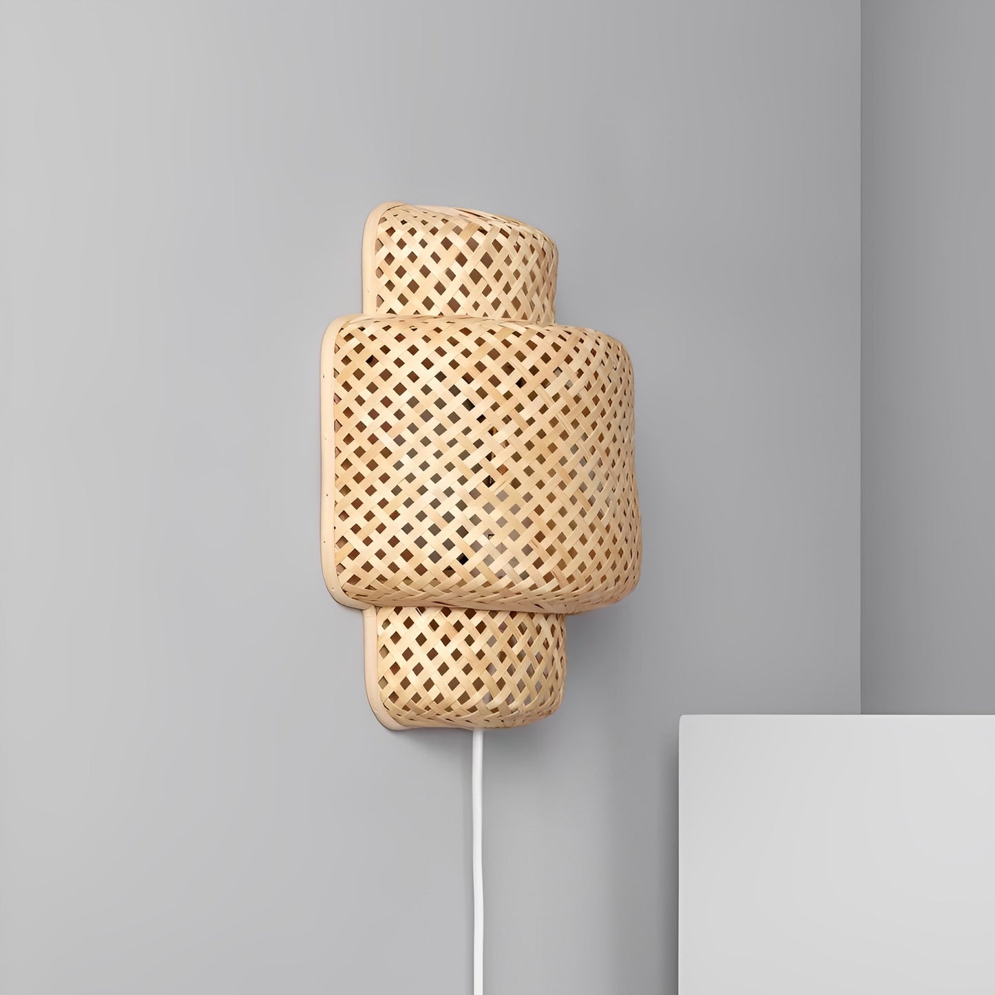 Lámpara de Pared Yamir en Bambú Natural – Boho Chic