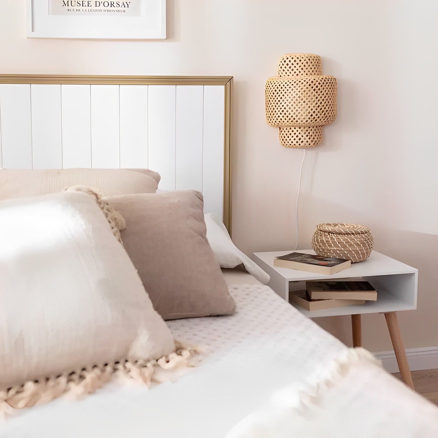 Lámpara de Pared Yamir en Bambú Natural – Boho Chic